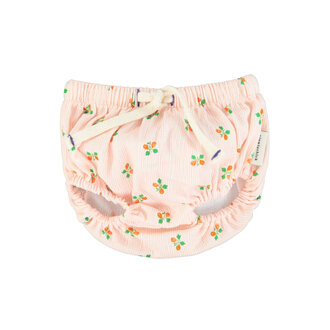 Piupiuchick Piupiuchick baby bloomers light pink stripes w/ little flowers