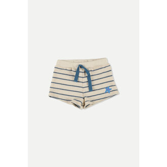 My Little Cozmo My Little Cozmo Organic crepe stripe baby shorts Blue