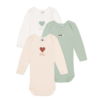 Petit Bateau Petit Bateau A0A1M Set van 3 body's met lange mouwen