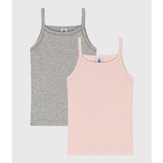 Petit Bateau Petit Bateau A0A44 Set van 2 hemdjes met spaghettibandjes