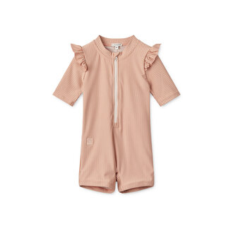 Liewood Liewood Amel Stripe Swim Jumpsuit stripe Tuscany Rose / sandy