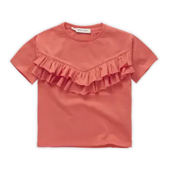 Sproet & Sprout Sproet & Sprout T-shirt ruffle coral Coral