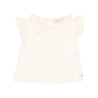 Buho Buho frill collar t-shirt talc bb