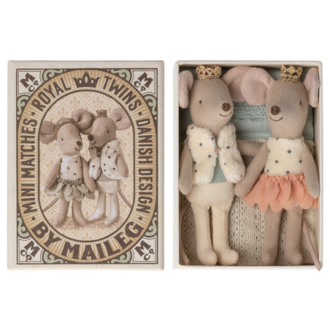 Maileg Maileg Royal twins mice Little sister and brother in matchbox