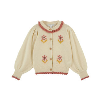 Emile et Ida Emile Et Ida cardigan fleurs ecru