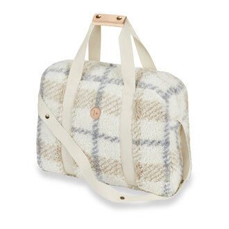 1 + in the family 1+ in the family  CHECK-FURRY-BAG bag ecru
