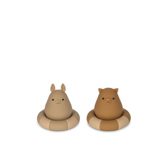 Konges Slojd Konges Slojd silicone bath toys swim ring 2-pack warm clay mix Konges Slojd Konges Slojd silicone bath toys swim ring 2-pack warm clay mix