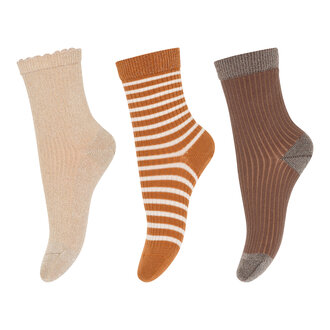 mp Denmark mp Denmark Dagmar socks 3-pack (77300) champagne beige (753)