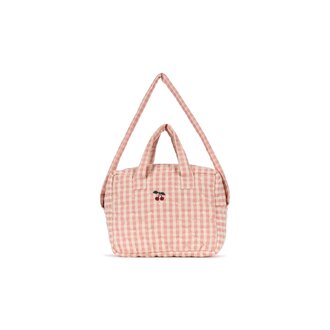 Konges Slojd Konges Slojd doll bag powder pink check Konges Slojd Konges Slojd doll bag powder pink check