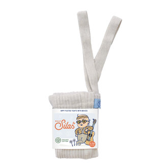 Silly Silas Silly Silas HIPPY FOOTED cotton tights cream blend