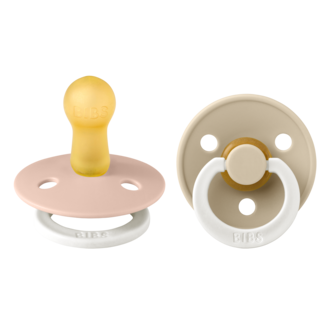BIBS BIBS ROUND glow T2 6-18M blush/vanilla