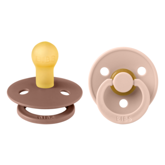 BIBS BIBS ROUND T1 0-6M woodchuck/blush