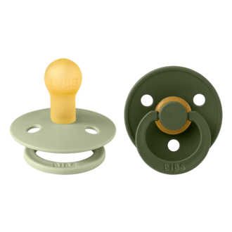 BIBS BIBS ROUND T1 0-6M sage/green