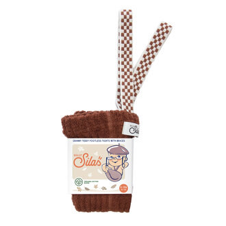 Silly Silas Silly Silas GRANNY TEDDY FOOTLESS cotton tights cinnamon checked