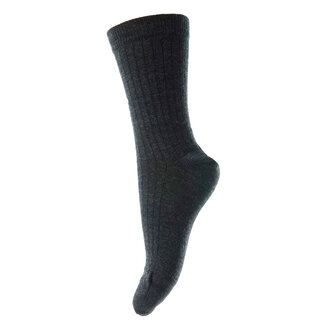 mp Denmark mp Denmark Wool rib socks (718) dark grey melange (497)