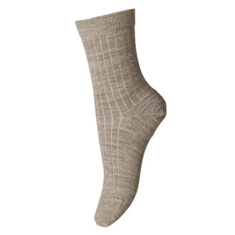 mp Denmark mp Denmark Wool rib socks (718) light brown melange (489)