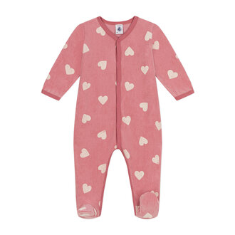 Petit Bateau Petit Bateau A0AXK pyjama velours hearts