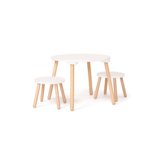 Kid's Concept Kid's Concept Stool and table set white