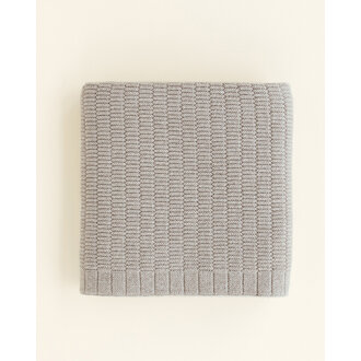 Hvid Hvid Blanket Ida pebble