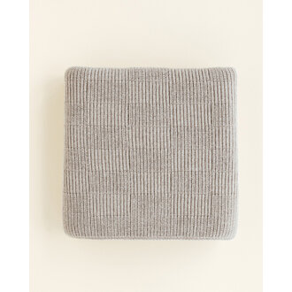 Hvid Hvid Blanket Ivy pebble