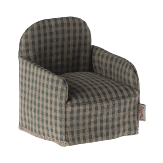 Maileg Maileg Chair Mouse Green Checker Maileg Maileg Chair Mouse Green Checker