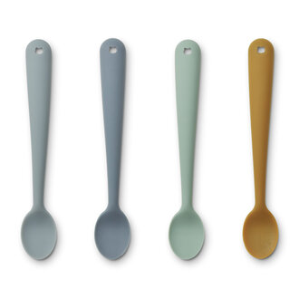 Liewood Liewood Siv feeding spoon 4-pack blue multi mix