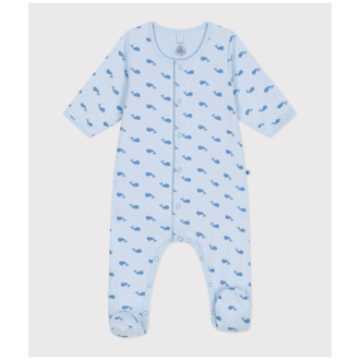 Petit Bateau Petit Bateau A0CFL bodyjamas whales blue