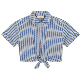 Charlie Petite Charlie Petite Georgie Blouse Stripes Blue/White