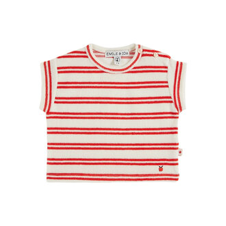Emile et Ida Emile Et Ida baby tee shirt eponge raye rayure canna