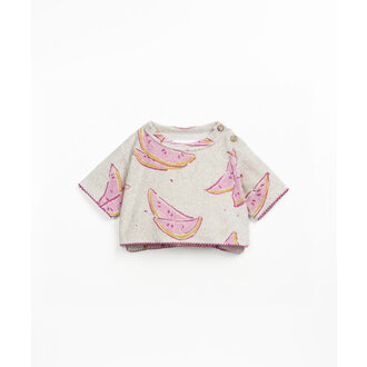 Play Up Play Up printed plush sweater grés baby girl