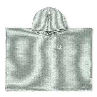 Liewood Liewood Paco Poncho Embroidery stripe Peppermint / Creme de la creme