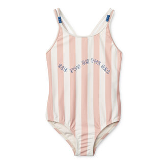 Liewood Liewood Suna Stripe Swimsuit stripe Sorbet rose / Creme de la creme