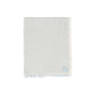 Jollein Jollein Deken Wieg Fringe Stripe Sea Green/Ivory 75x100cm