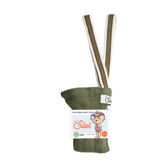 Silly Silas Silly Silas Shorty cotton tights olive striped Silly Silas Silly Silas Shorty cotton tights olive striped
