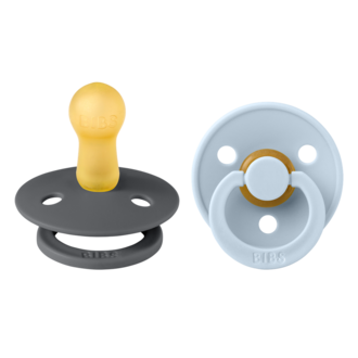 BIBS BIBS ROUND T2 6-18M iron/baby blue