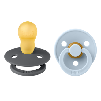 BIBS BIBS ROUND T3 +18M iron/baby blue