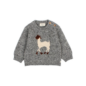 Buho Buho bb llama jumper grey melange