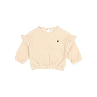 Buho Buho bb velvet sweatshirt ivory