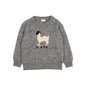 Buho Buho llama jumper grey melange