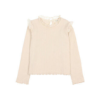 Buho Buho warm rib t-shirt ivory