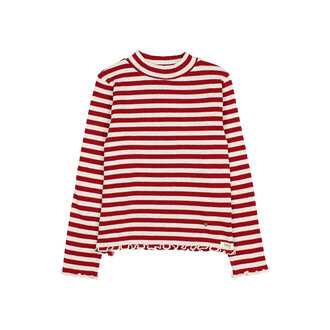 Buho Buho fancy stripes t-shirt burgundy