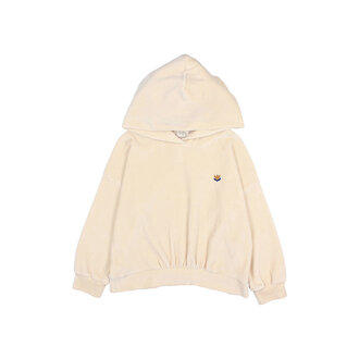 Buho Buho velvet sweatshirt ivory
