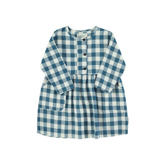 Piupiuchick Piupiuchick Short dress Blue & white checkered