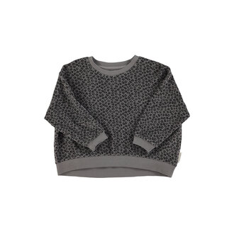 Piupiuchick Piupiuchick Terry cotton sweatshirt Grey w/ animal print