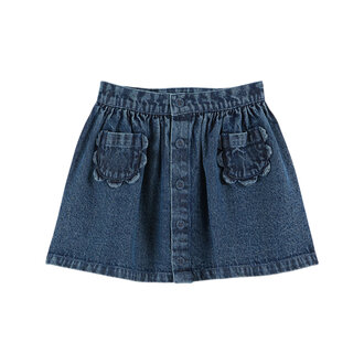 Emile et Ida Emile Et Ida jupe poches fleurs denim denim