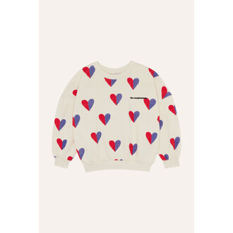 The Campamento The Campamento Bicolor Hearts Sweatshirt ecru The Campamento The Campamento Bicolor Hearts Sweatshirt ecru