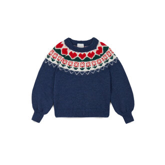 Mipounet Mipounet greta nordic sweater dark blue