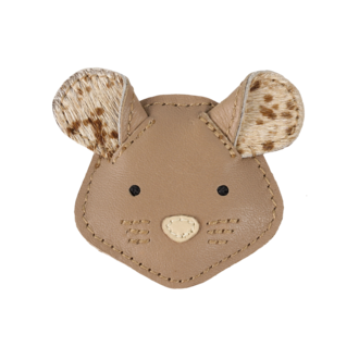 Donsje Donsje Josy Exclusive Hairclip Mouse Praline Leather