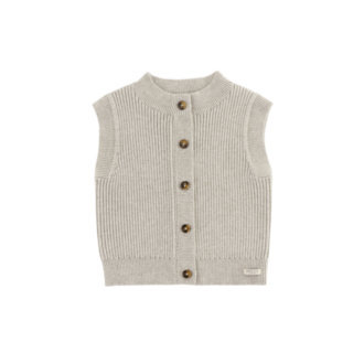 Donsje Donsje Tjitske Vest White Sand Melange Donsje Donsje Tjitske Vest White Sand Melange