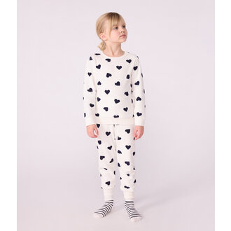 Petit Bateau Petit Bateau A0DS3 hearts blue terry